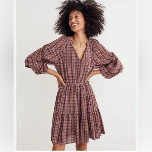 Madewell Seersucker Wrap Mini Dress